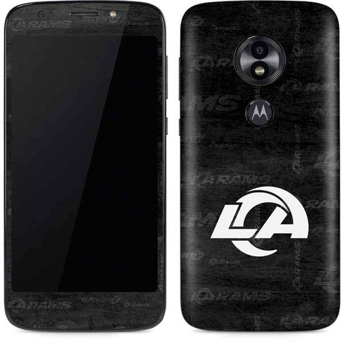 NFL Los Angeles Rams Black & White Moto E5 Play Skin